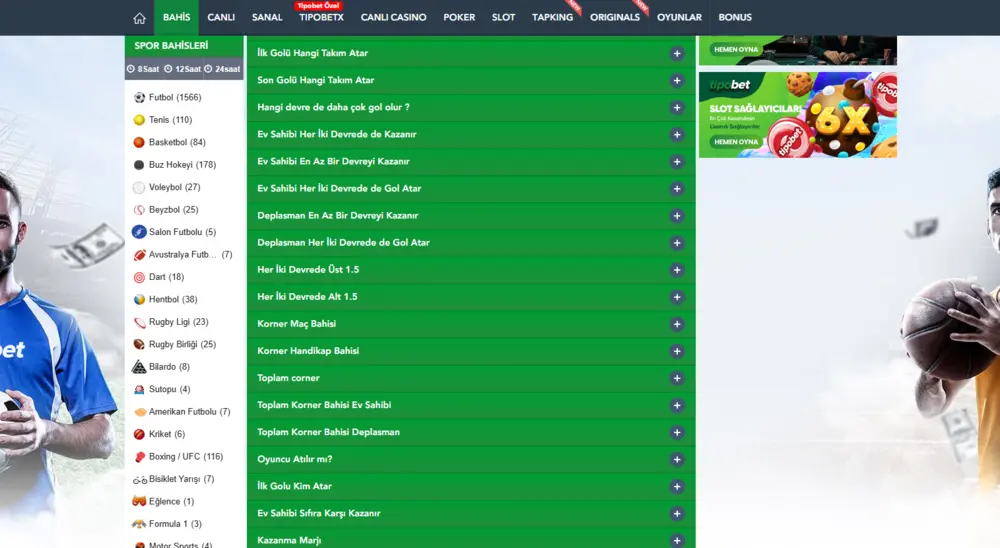 Futbol maçı tam pazar listesi