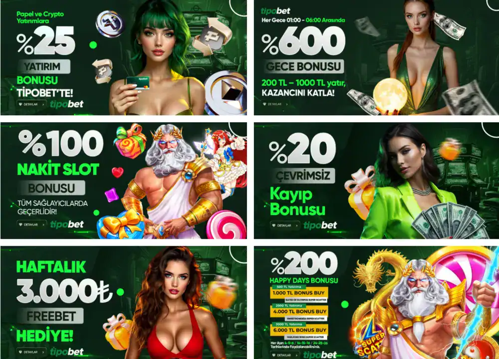 Casino özel Tipobet bonus görselleri